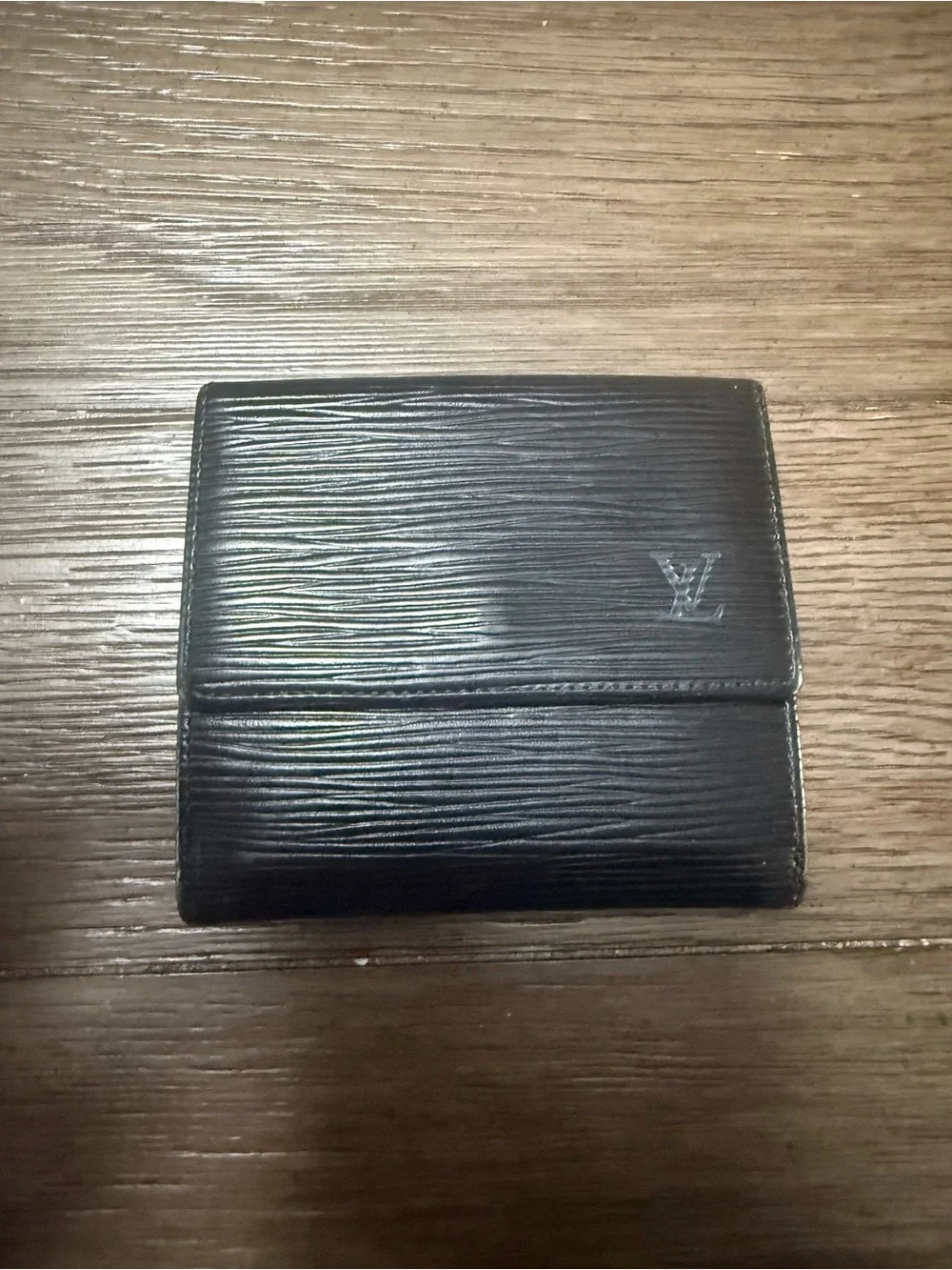 Louis Vuitton Epi Black Wallet-Double snap. 100% Authentic-COA included